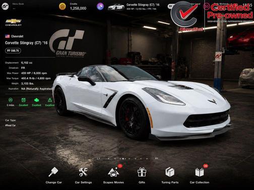 Arctic White 2016 Chevrolet Corvette Stingray Z51