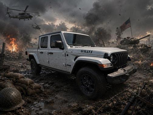 Silver Zynith Clearcoat 2023 Jeep Gladiator Willys 4x4