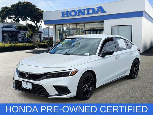 Platinum White 2023 Honda Civic Sport
