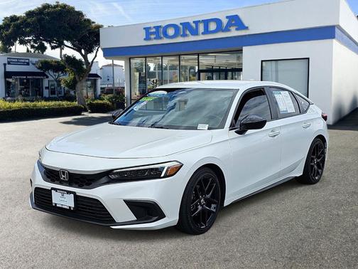 Platinum White 2023 Honda Civic Sport
