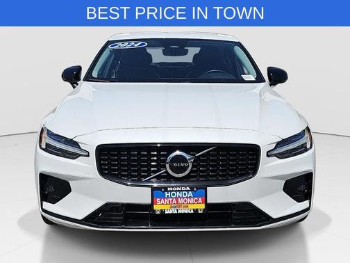 White 2024 Volvo S60 B5 Core Dark Theme