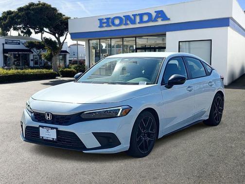 Platinum White 2024 Honda Civic Sport