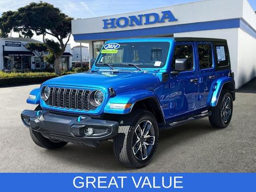 Hydro Blue Pearl 2024 Jeep Wrangler 4xe Sport
