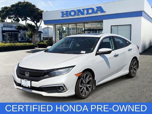 Platinum White Pearl 2020 Honda Civic Touring