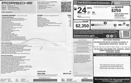 2014 Porsche Cayman S