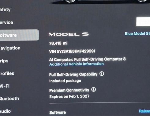 Blue 2021 Tesla Model S Long Range