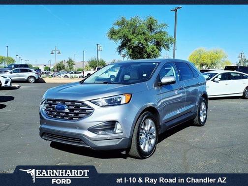 Silver 2022 Ford Edge Titanium