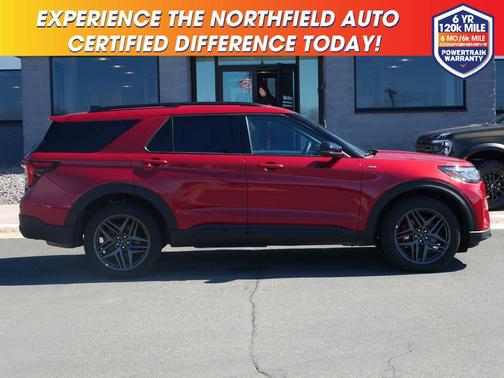 Rapid Red Metallic Tinted Clearcoat 2025 Ford Explorer ST-Line