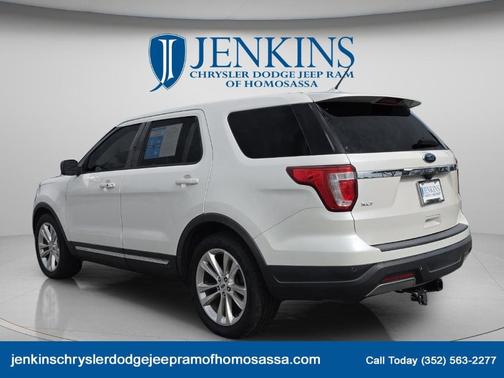 White Platinum Clearcoat Metallic 2019 Ford Explorer XLT