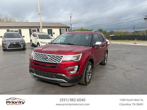 Red 2017 Ford Explorer sport