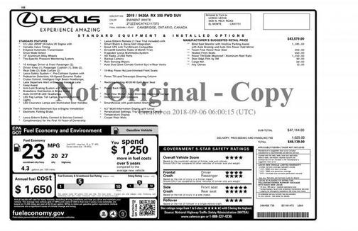 2019 Lexus RX 350 Base