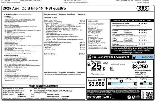 2025 Audi Q5 45 S line Premium Plus