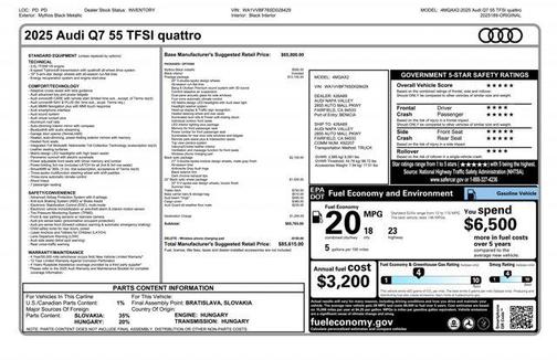 2025 Audi Q7 55 Prestige