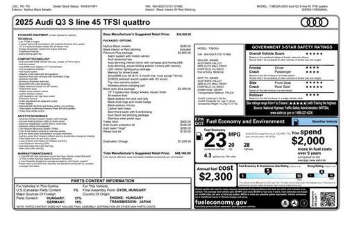 2025 Audi Q3 45 S line Premium Plus