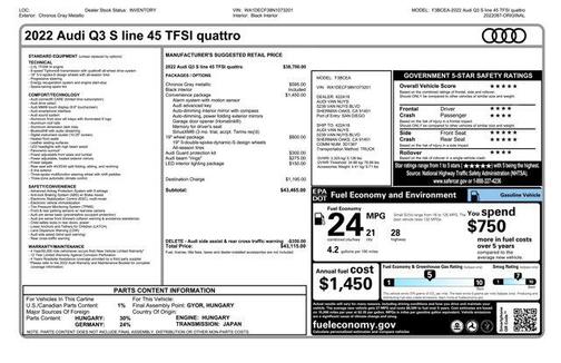 2022 Audi Q3 45 S line Premium