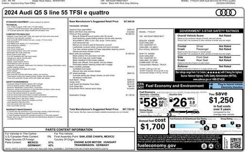 2024 Audi Q5 e 55 S line Premium Plus