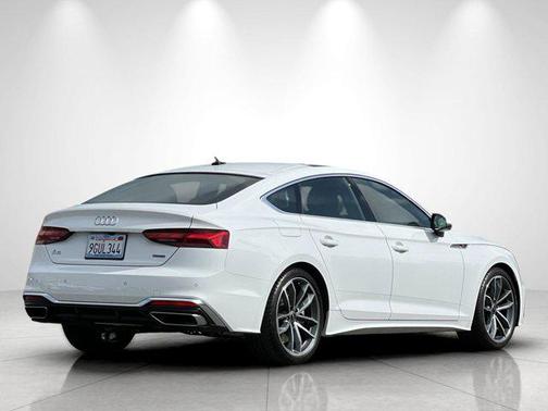 Glacier White Metallic 2023 Audi A5 Sportback 45 S Line Premium Plus