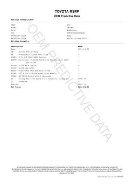 2011 Toyota Tacoma Access Cab