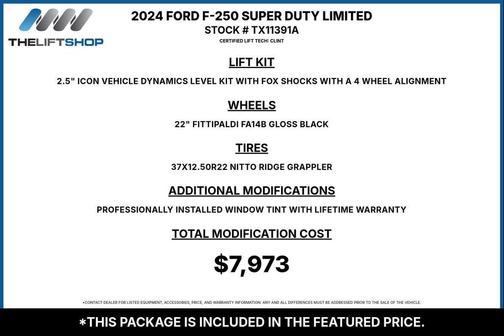 Agate Black Metallic 2024 Ford F-250 Limited