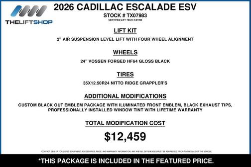 Black Raven 2026 Cadillac Escalade ESV Sport