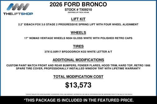 Wimbledon White 2026 Ford Bronco Outer Banks