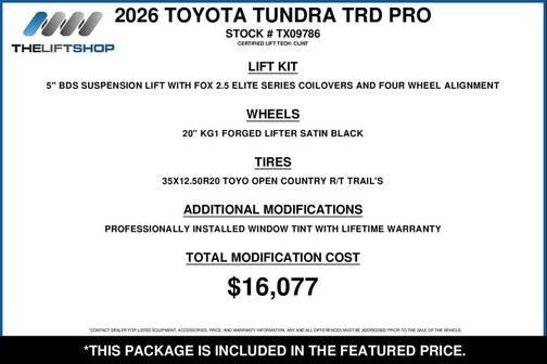Midnight Black Metallic 2026 Toyota Tundra Hybrid TRD Pro