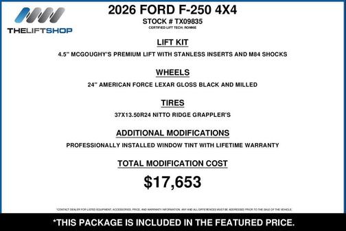 Agate Black Metallic 2026 Ford F-250 Platinum