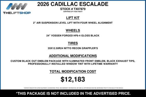 2026 Cadillac Escalade Sport Platinum