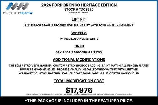 Avalanche Gray 2026 Ford Bronco Heritage Edition