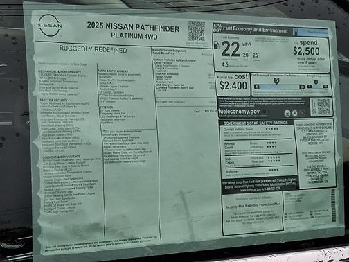 2025 Nissan Pathfinder Platinum