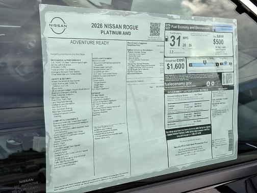 2026 Nissan Rogue Platinum