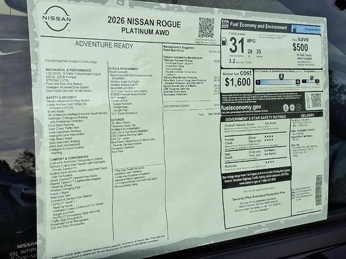 2026 Nissan Rogue Platinum