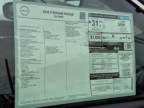 2026 Nissan Rogue SV