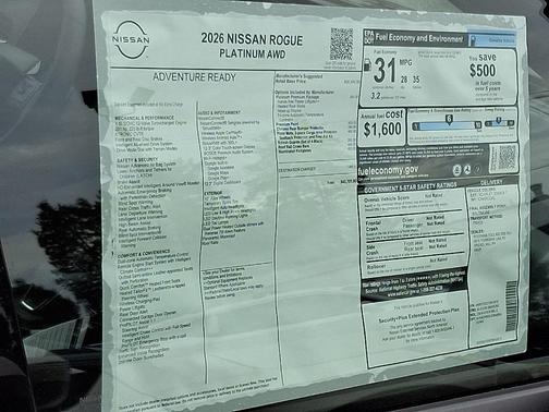 2026 Nissan Rogue Platinum