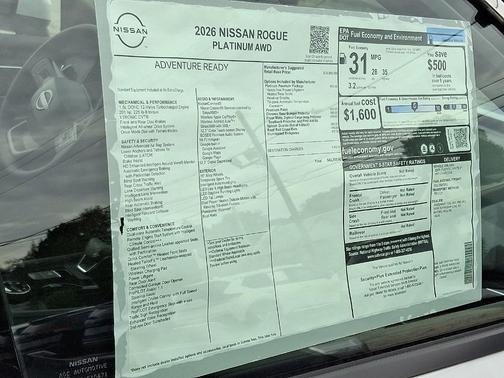 2026 Nissan Rogue Platinum