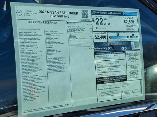 2025 Nissan Pathfinder Platinum