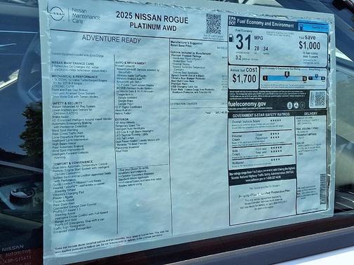 2025 Nissan Rogue Platinum