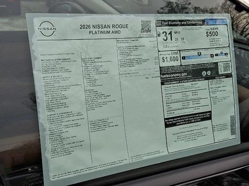 2026 Nissan Rogue Platinum