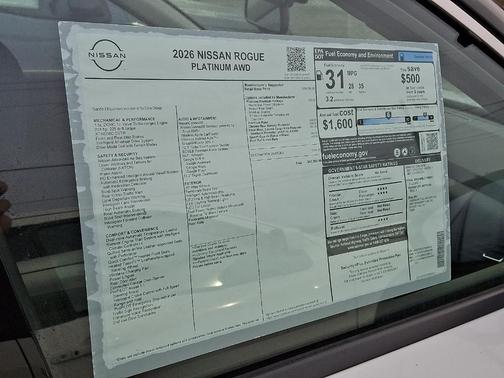 2026 Nissan Rogue Platinum