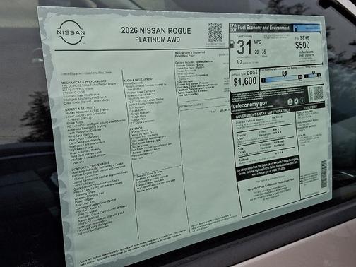 2026 Nissan Rogue Platinum