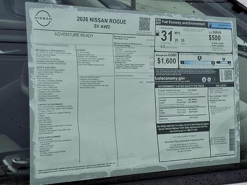 2026 Nissan Rogue SV