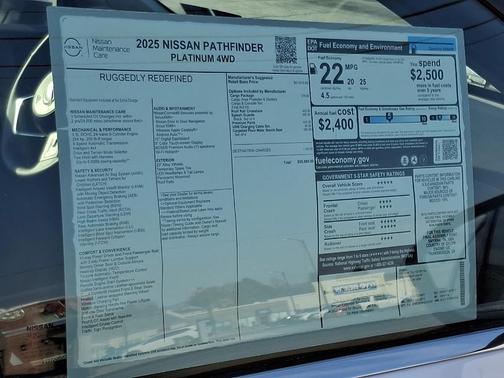 2025 Nissan Pathfinder Platinum