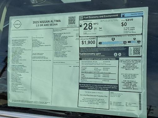 2025 Nissan Altima SR