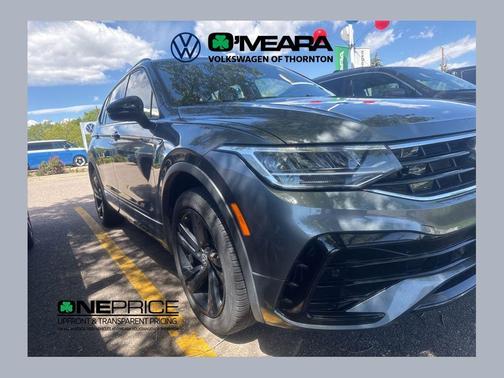 Platinum Gray Metallic 2023 Volkswagen Tiguan 2.0T SE R-Line Black 4MOTION