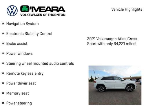 2021 Volkswagen Atlas Cross Sport 3.6L V6 SEL Premium R-Line