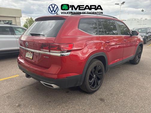 Aurora Red Metallic 2022 Volkswagen Atlas 3.6L SE w/Technology
