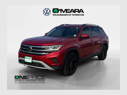 Aurora Red Metallic 2022 Volkswagen Atlas 3.6L SE w/Technology