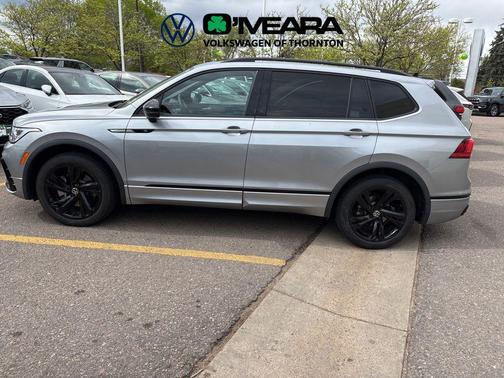 Silver Metallic 2023 Volkswagen Tiguan 2.0T SE R-Line Black