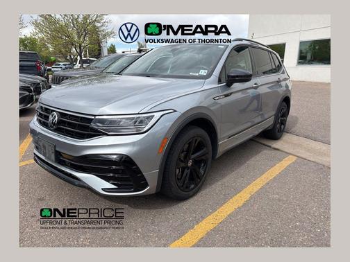 Silver Metallic 2023 Volkswagen Tiguan 2.0T SE R-Line Black
