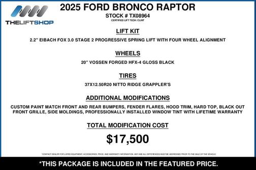 Desert Sand 2025 Ford Bronco Raptor